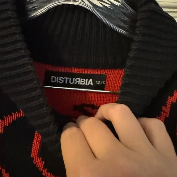 Black and Red Flame Sweater - Picture 4 of 4